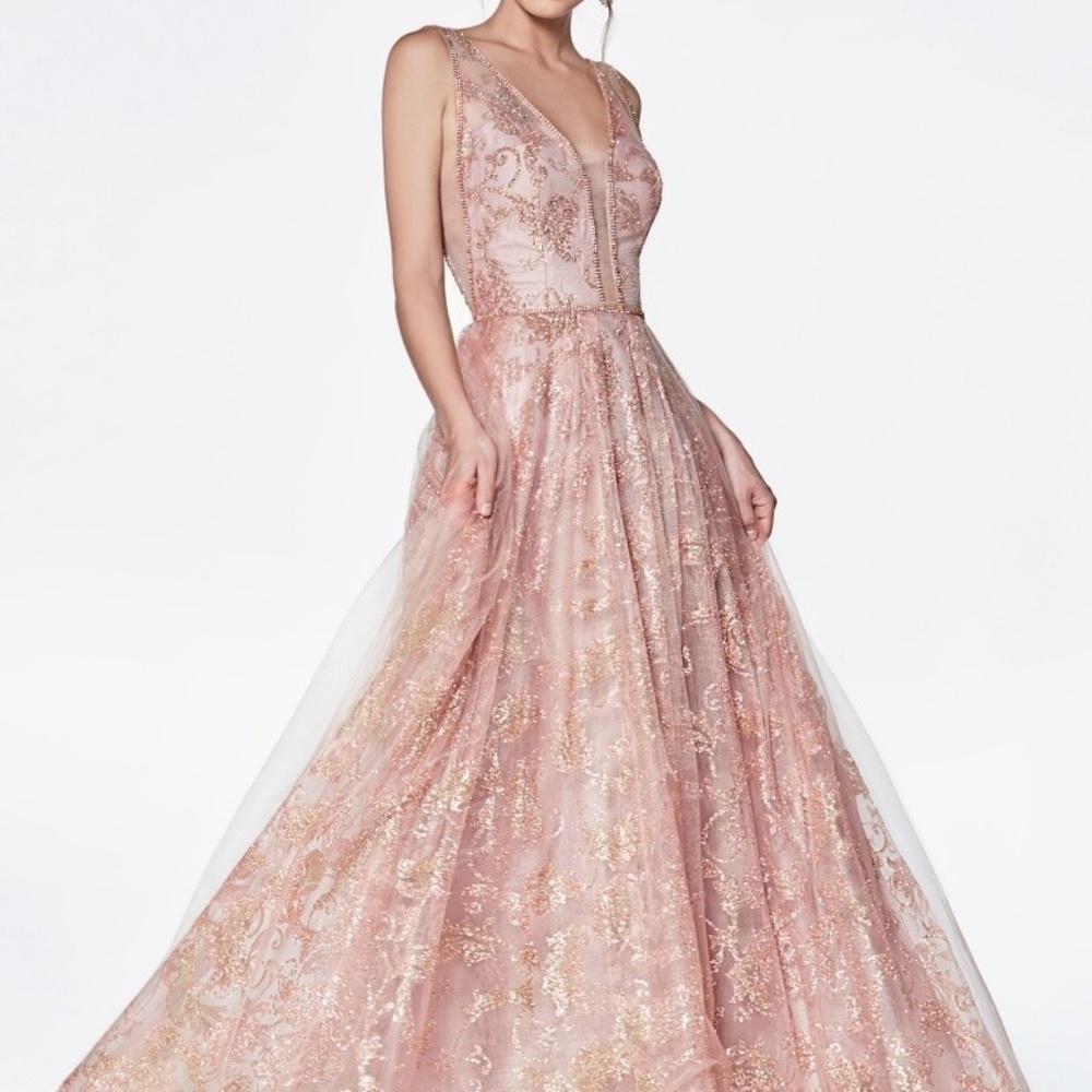 A-LINE GLITTER PROM EVENING PARTY DRESS CDCJ271